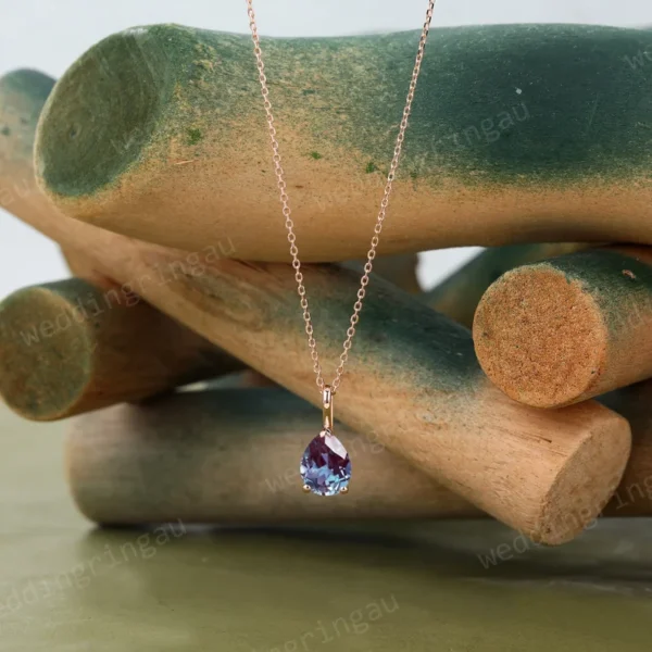 Hover Blue Butterfly Diamond Pendant - Image 2