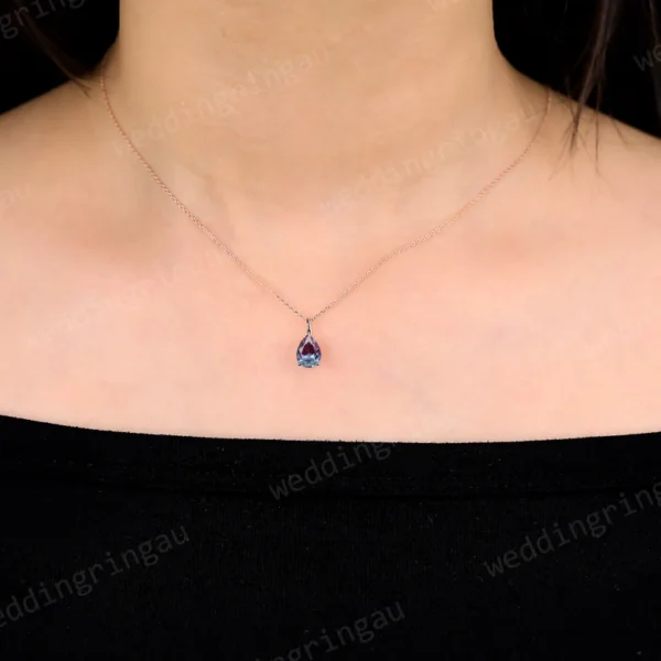 Hover Blue Butterfly Diamond Pendant - Image 3