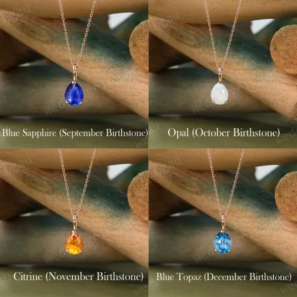 Hover Blue Butterfly Diamond Pendant - Image 4